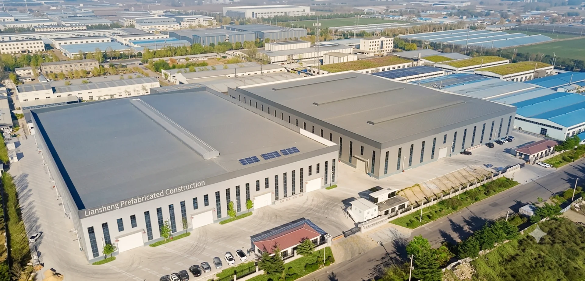 factory aerial view
